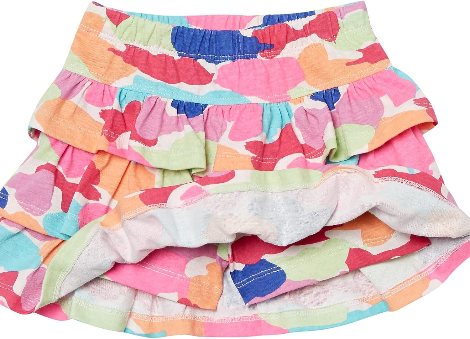 image:imageAmazon Essentials Girls and Toddlers Knitted Ruffle Scooter Skirts with Elastic Waist and Built in Shorts3pack Multi CamoCatsPeach