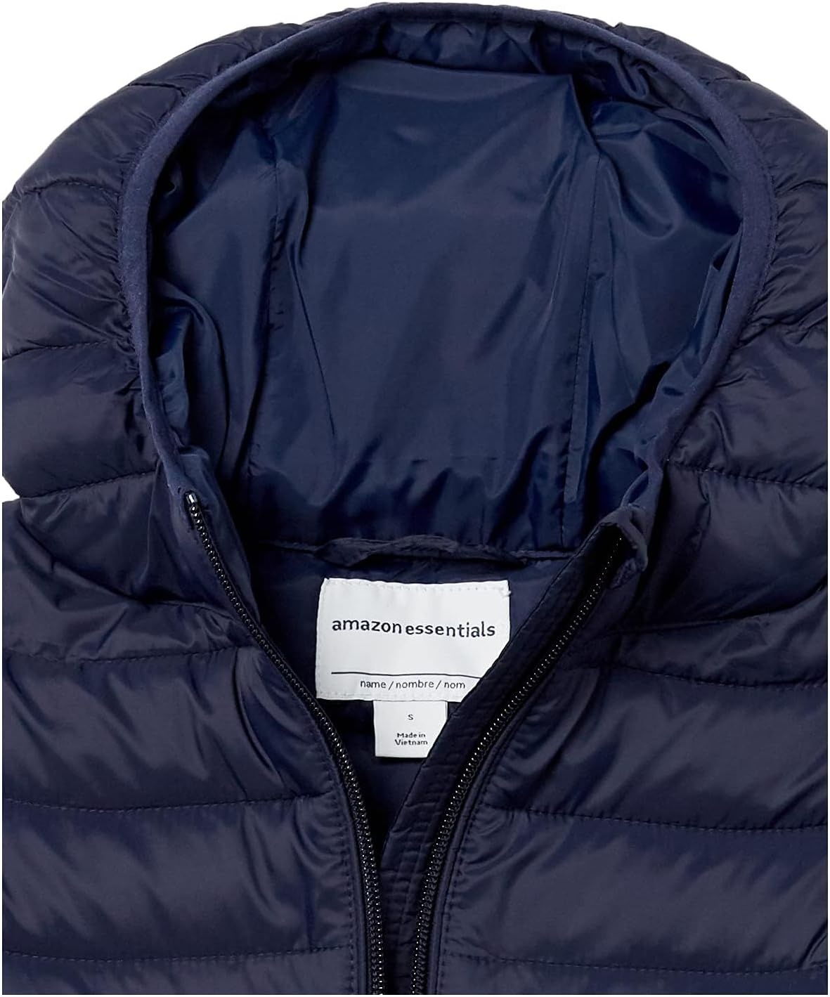 image:imageAmazon Essentials Girls and Toddlers Lightweight WaterResistant Packable Hooded Puffer JacketNavy