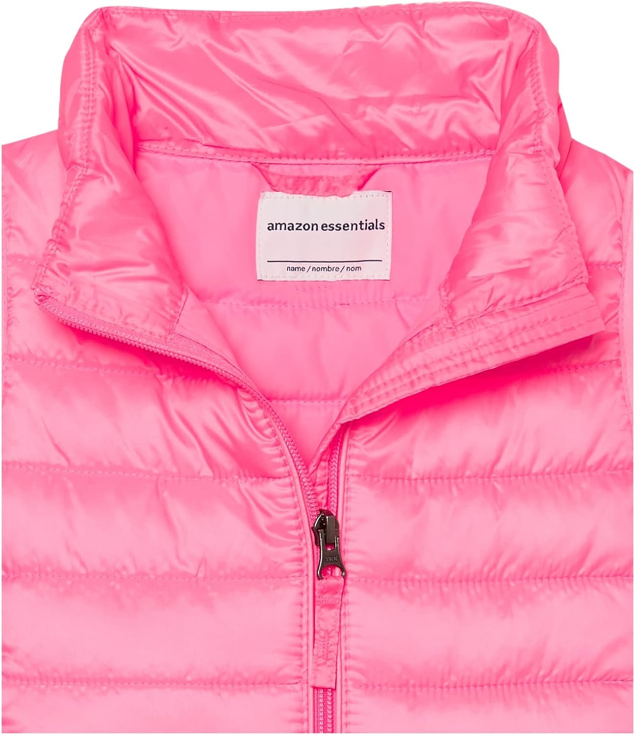 image:imageAmazon Essentials Girls and Toddlers Lightweight WaterResistant Packable Puffer VestNeon Flamingo Pink