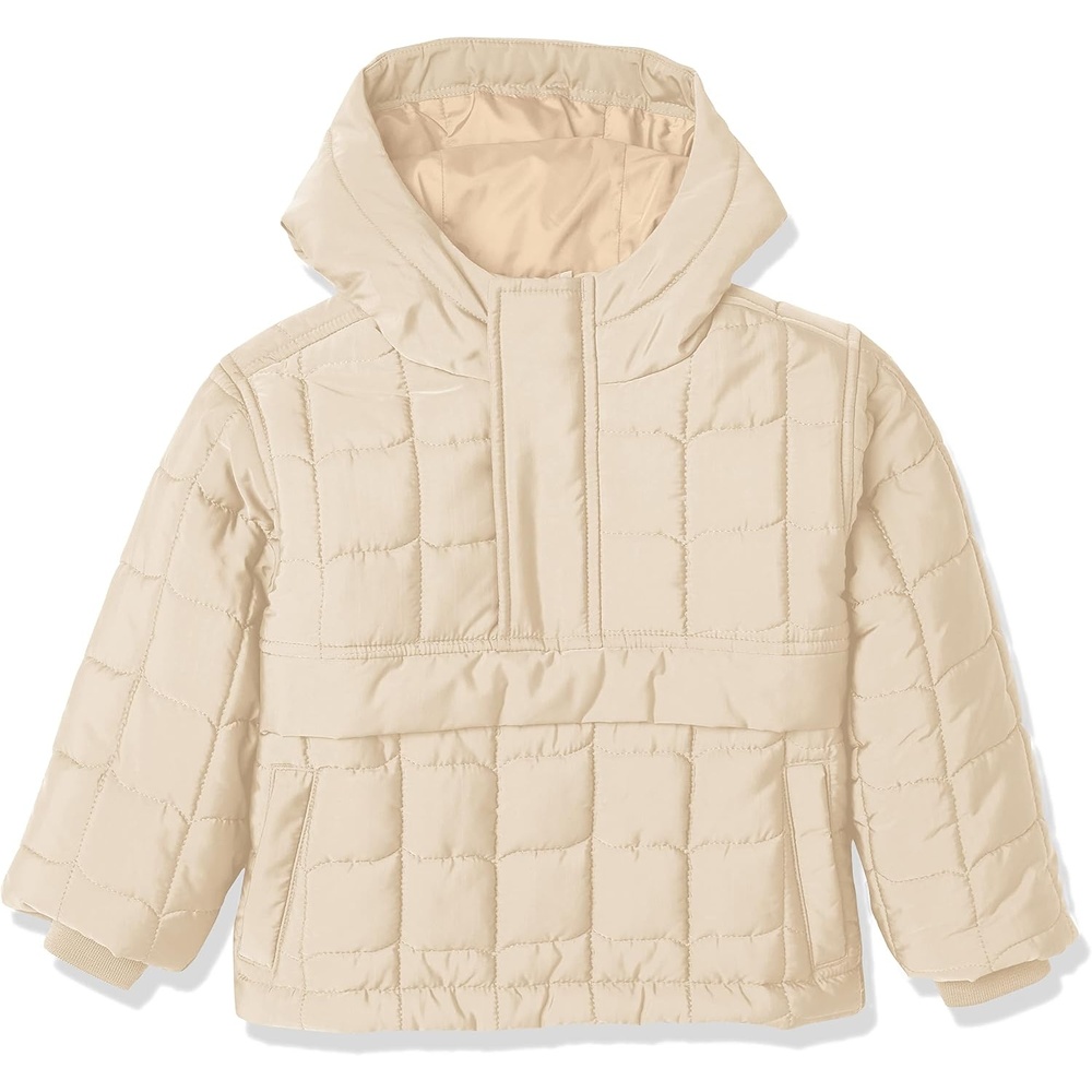 image:imageAmazon Essentials Boys and Toddlers Quilted Pullover JacketTan
