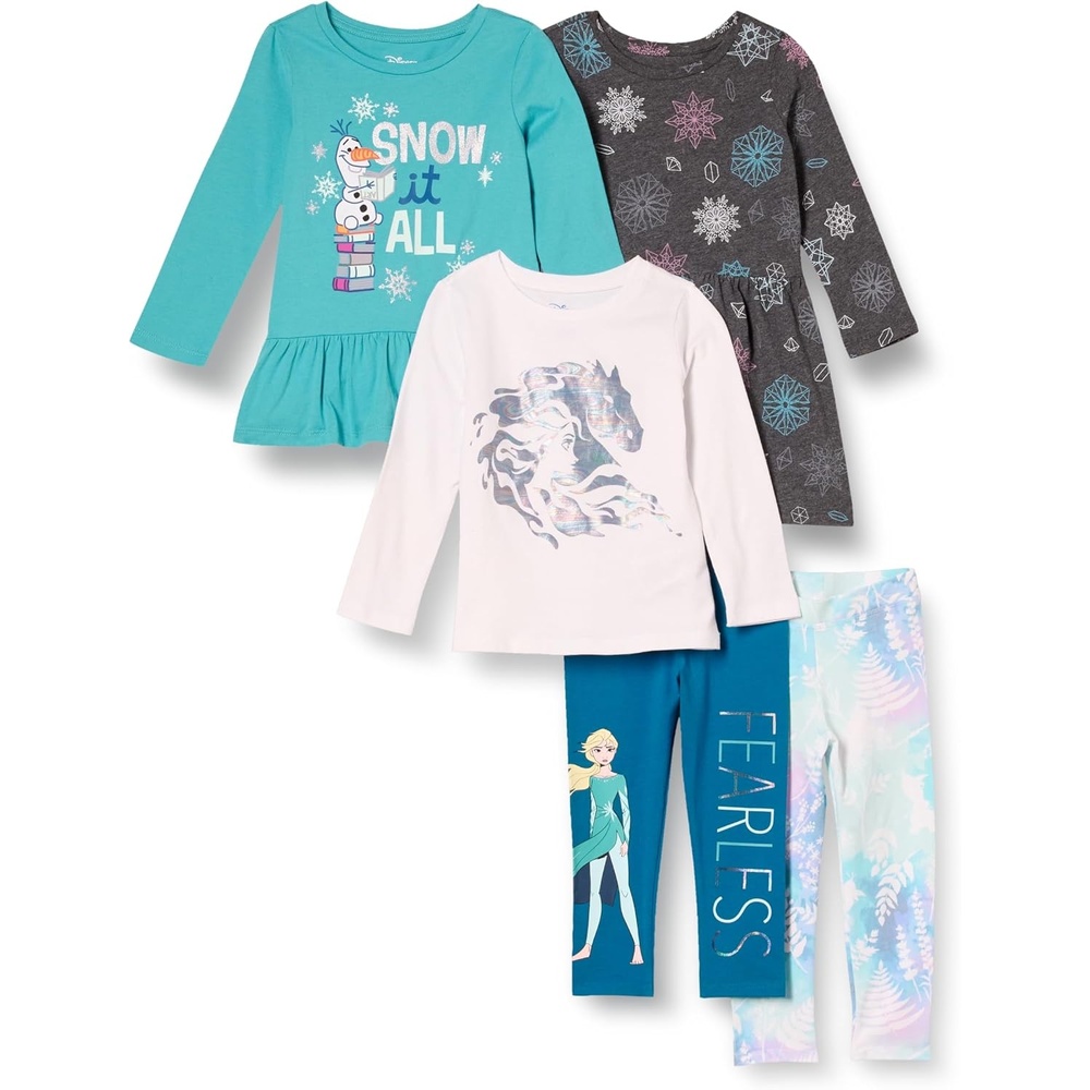 image:imageAmazon Essentials Disney Marvel Star Wars Frozen Princess Girls and Toddlers MixandMatch Cotton Set Pack of 5Frozen 2 Fearless