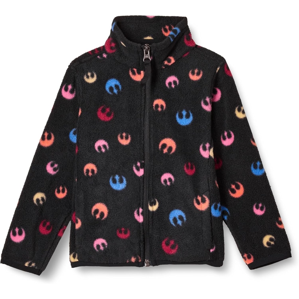 image:imageAmazon Essentials Disney Marvel Star Wars Princess Girls and Toddlers Polar Fleece FullZip Mock JacketsStar Wars Multi Rebel