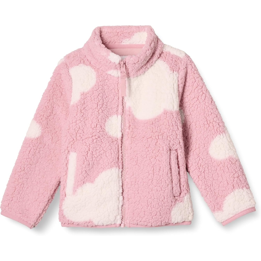 image:imageAmazon Essentials Girls Faux Sherpa Fleece FullZip Jacket LinedPink Cloud