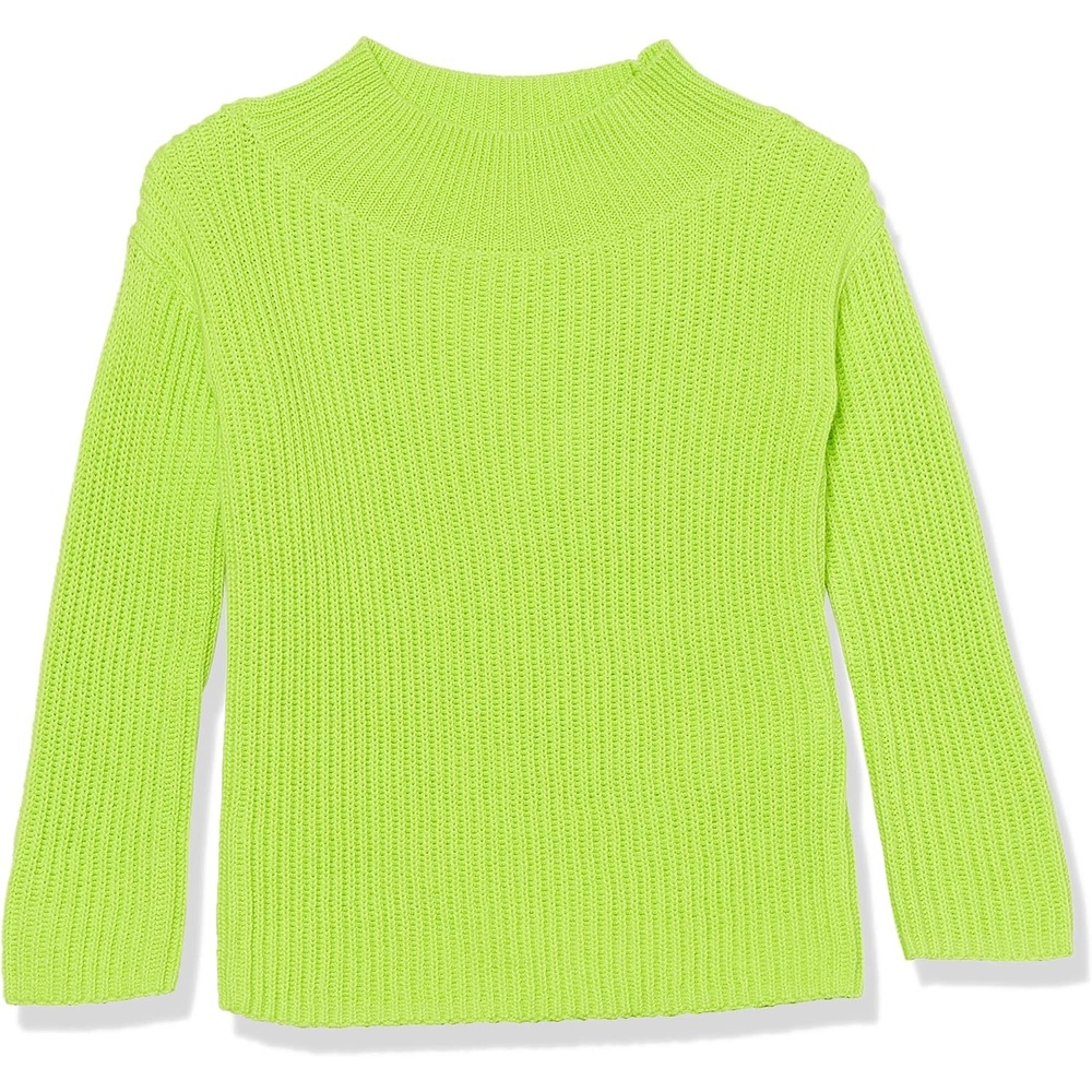 image:imageAmazon Essentials Girls Modern WideNeck Pullover SweaterLime Green