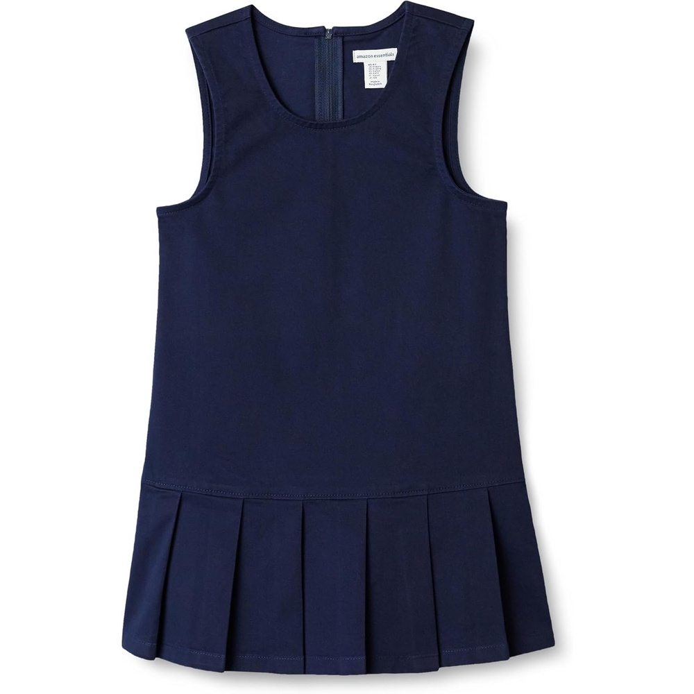 image:imageAmazon Essentials Girls Pleated Hem DressNavy