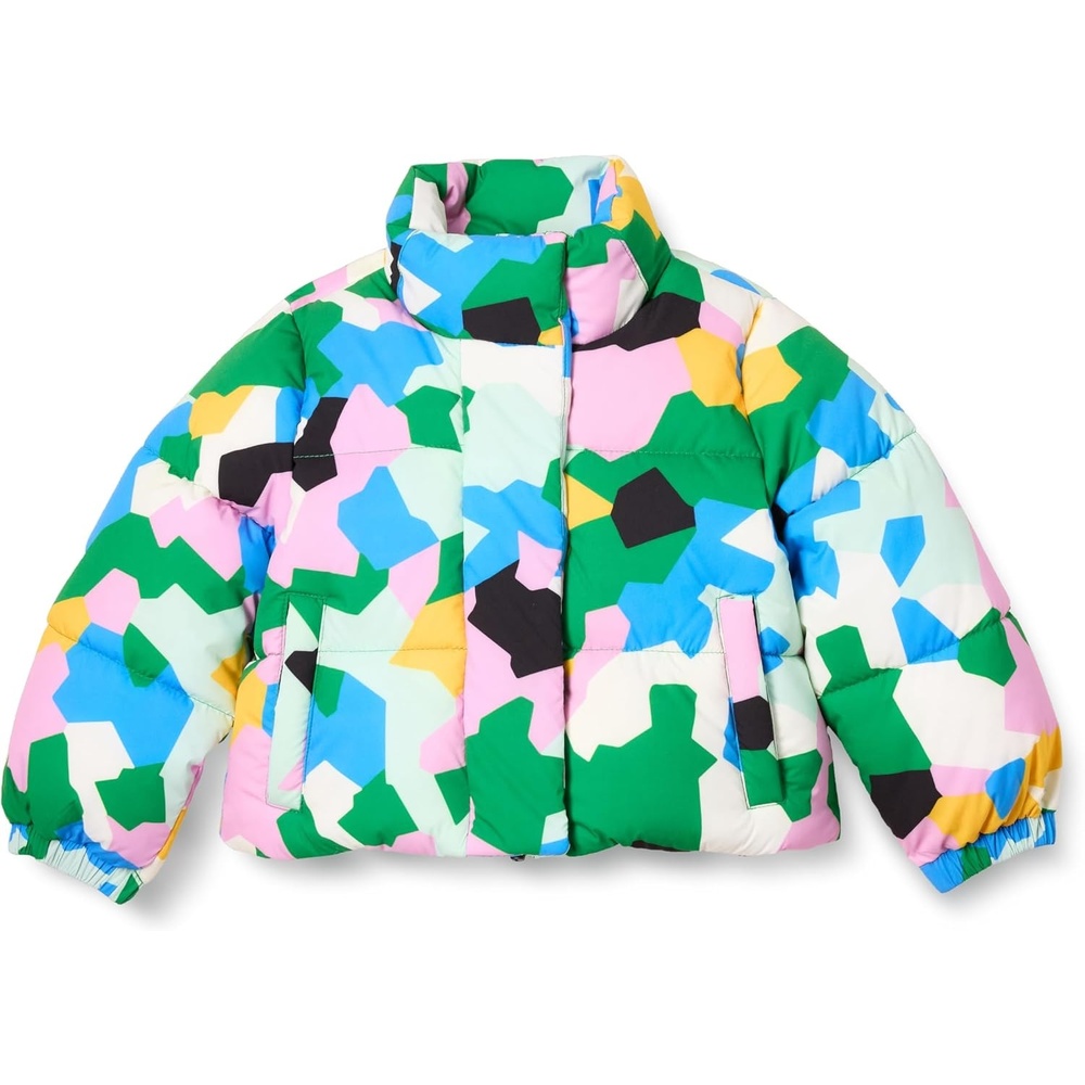 image:imageAmazon Essentials Girls and Toddlers Cropped FullZip Fully Lined Puffer Jacket Quilted Matte or Sherpa FleeceGeo Camo