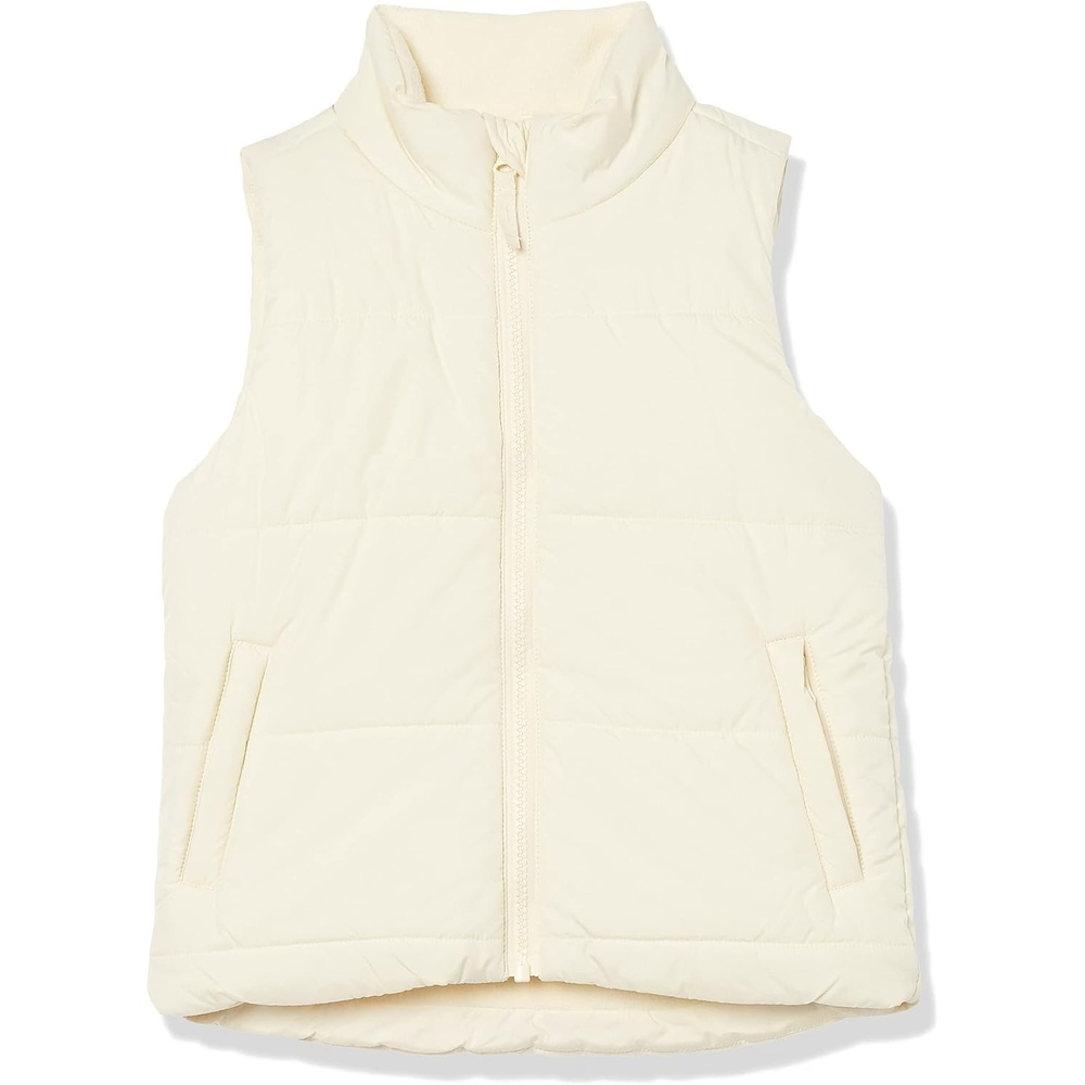 image:imageAmazon Essentials Girls and Toddlers Heavyweight Puffer VestIvory