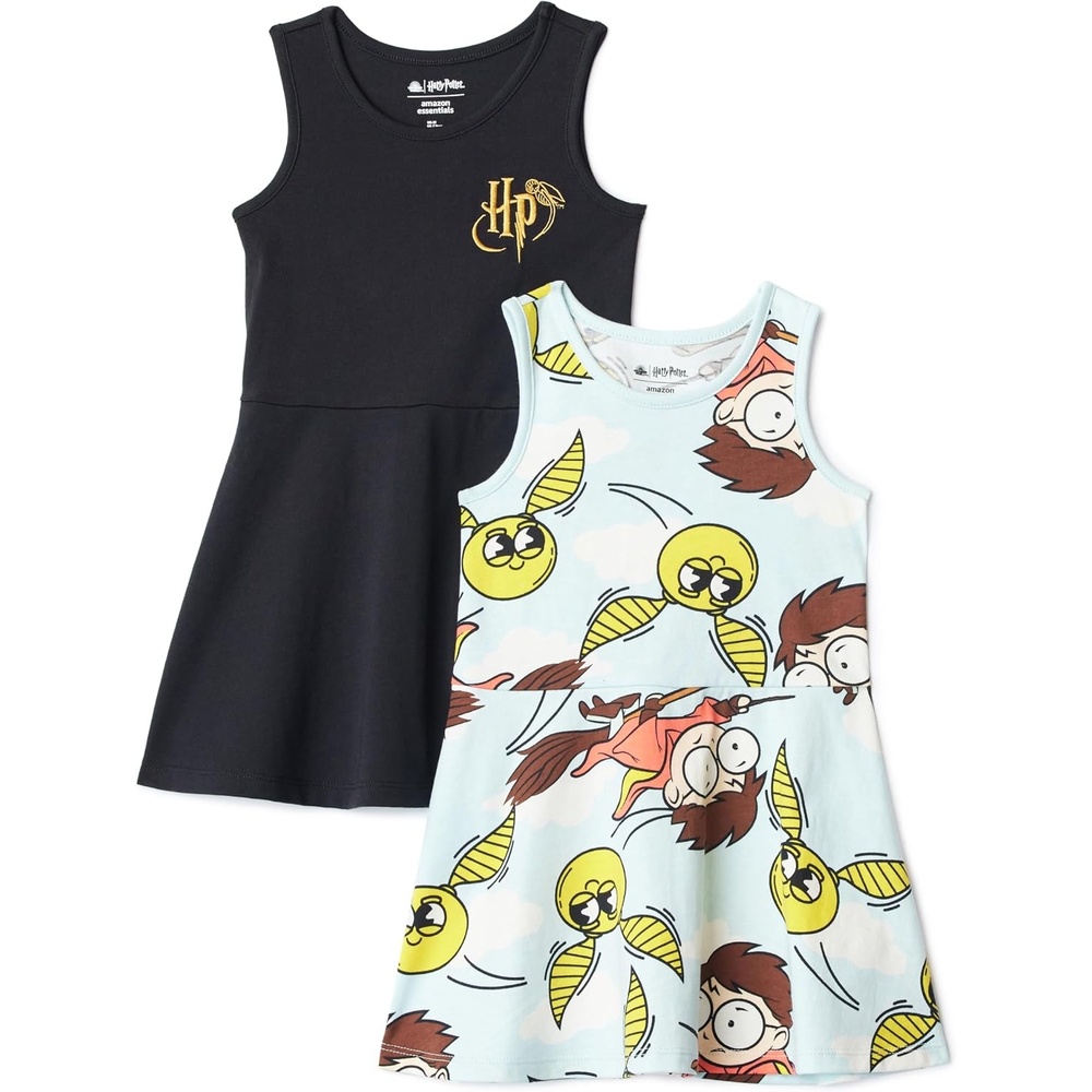 image:imageAmazon Essentials Girls and Toddlers Knit Sleeveless Fit and Flare Tank Play Dress Pack of 2Harry Potter