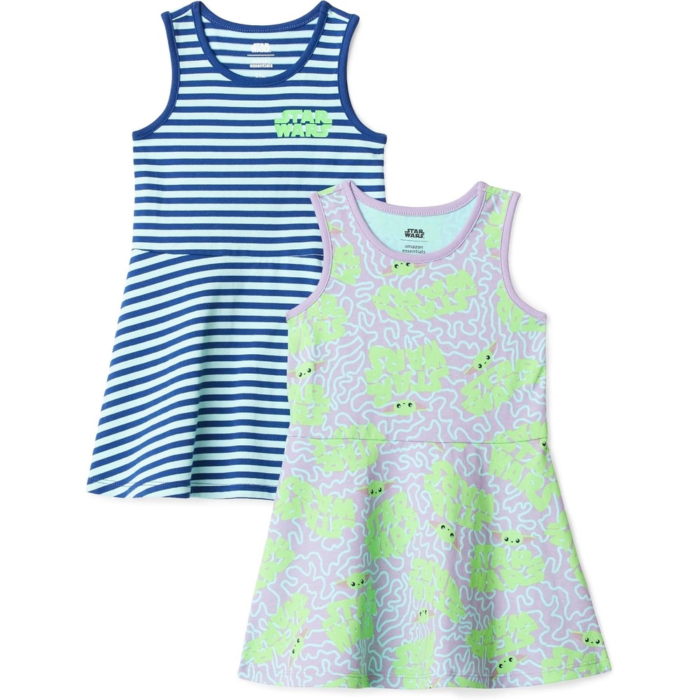 image:imageAmazon Essentials Girls and Toddlers Knit Sleeveless Fit and Flare Tank Play Dress Pack of 2Star Wars
