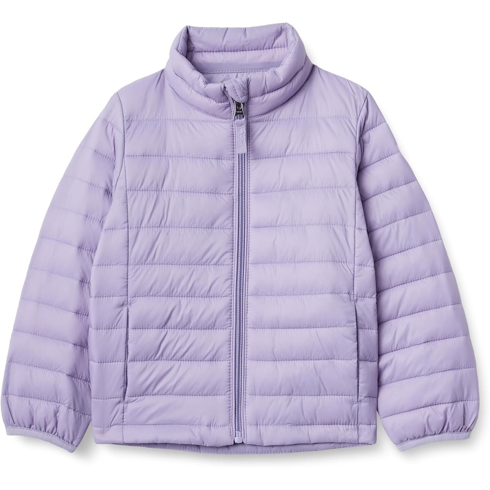 image:imageAmazon Essentials Girls and Toddlers LightWeight WaterResistant Packable Mock Puffer JacketsDusty Grape