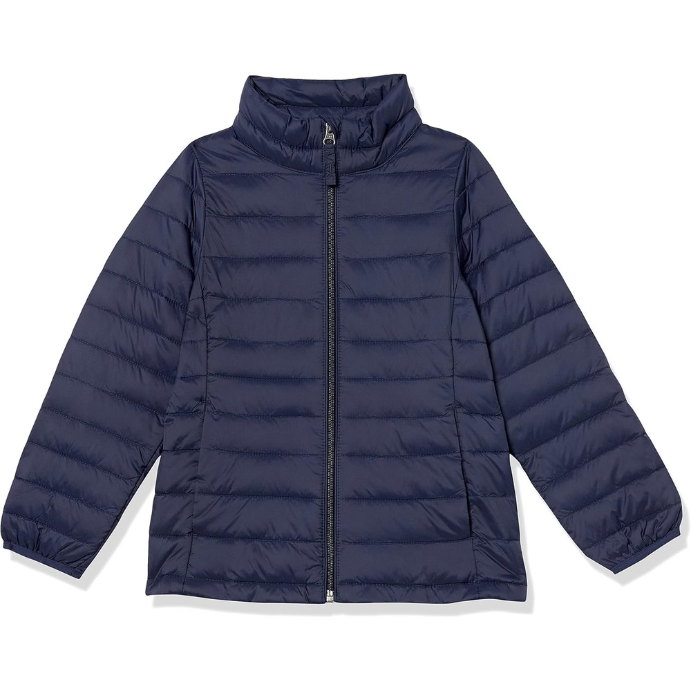 image:imageAmazon Essentials Girls and Toddlers LightWeight WaterResistant Packable Mock Puffer JacketsNavy