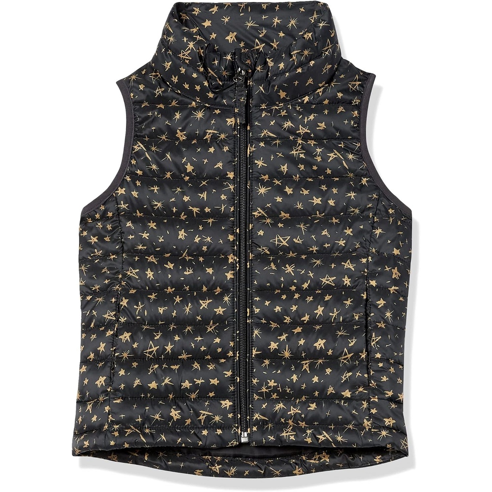 image:imageAmazon Essentials Girls and Toddlers Lightweight WaterResistant Packable Puffer VestBlack Star