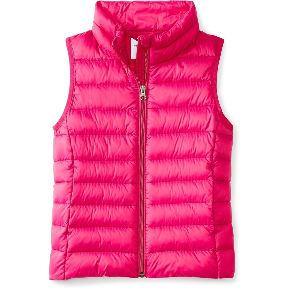 image:imageAmazon Essentials Girls and Toddlers Lightweight WaterResistant Packable Puffer VestFuchsia