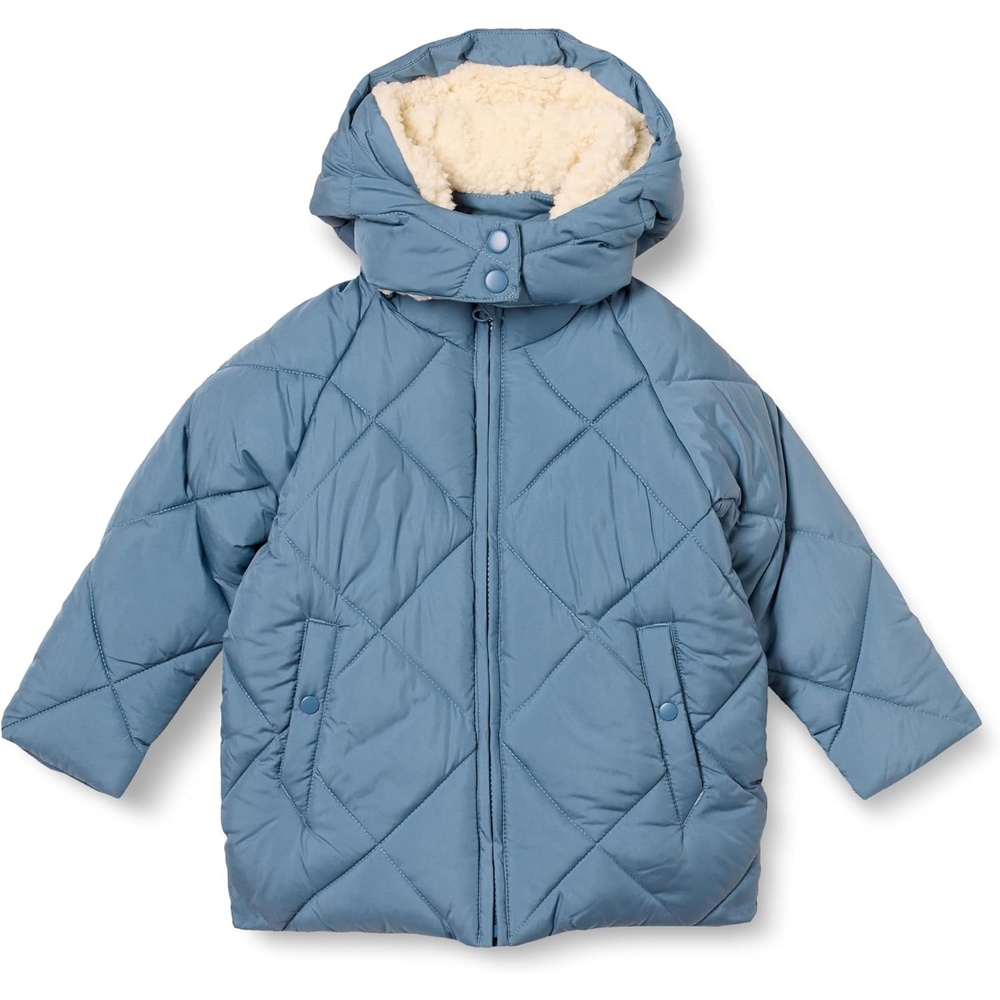 image:imageAmazon Essentials Girls and Toddlers Long Quilted Cocoon Puffer CoatBlue
