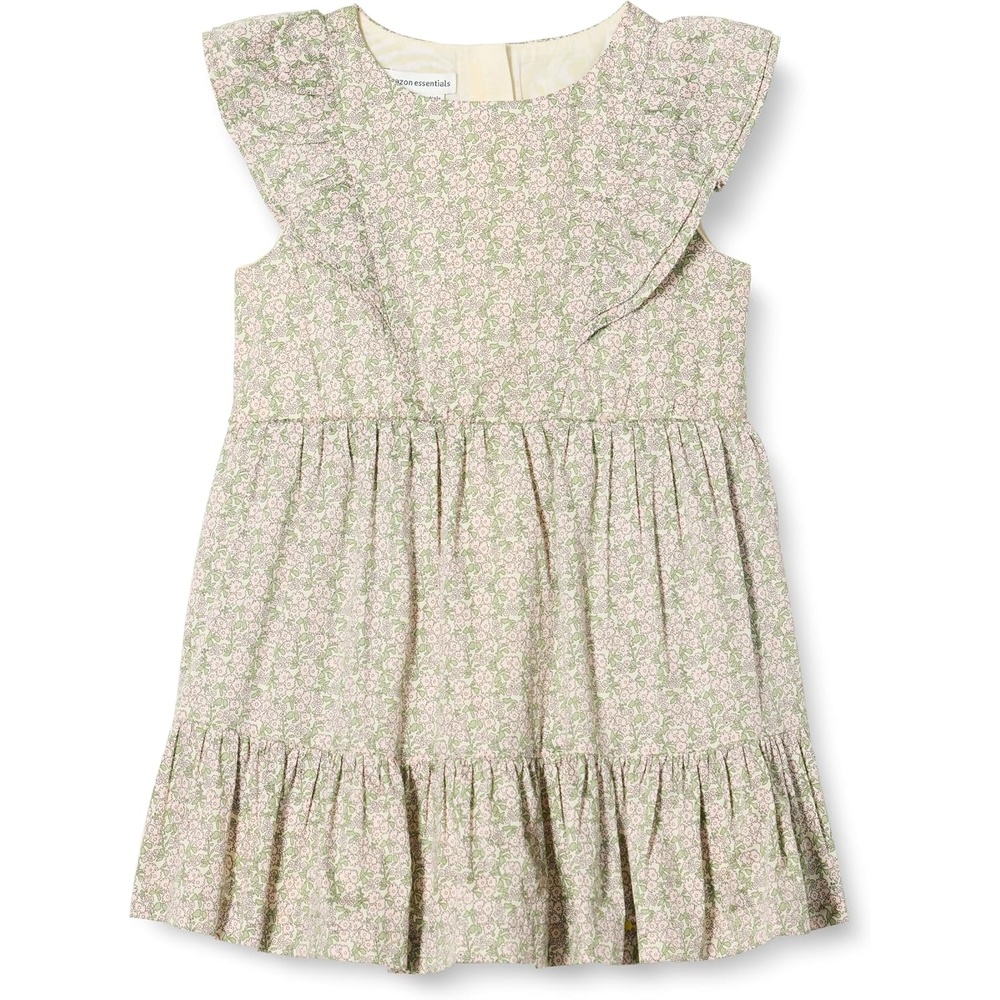 image:imageAmazon Essentials Girls and Toddlers Ruffle Woven DressIvory Posey Floral