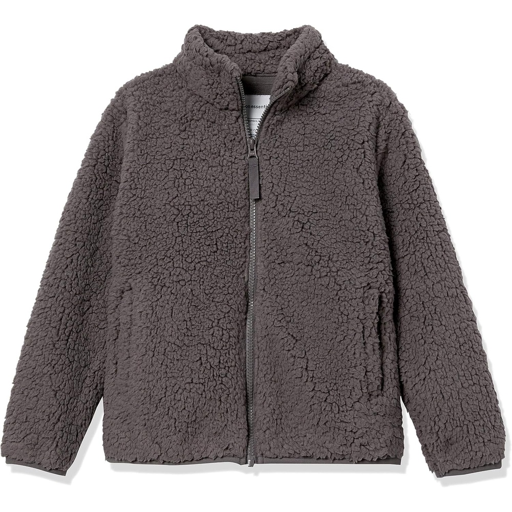 image:imageAmazon Essentials Girls and Toddlers Sherpa Fleece FullZip Jacket Discontinued ColorsGrey