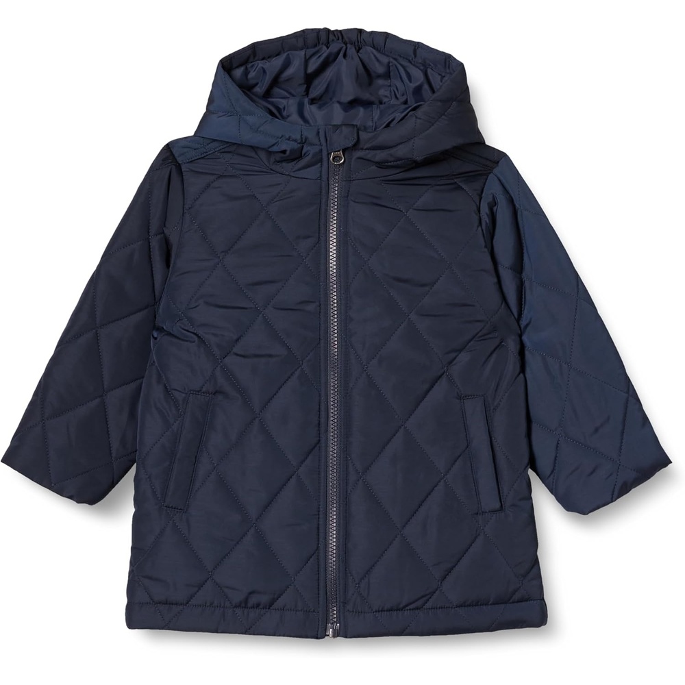 image:imageAmazon Essentials Unisex Kids and Toddlers Long Quilted JacketNavy