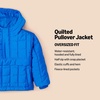 Amazon Essentials Boys and Toddlers’ Quilted Pullover Jacket(Bright Blue)
