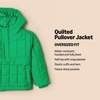 Amazon Essentials Boys and Toddlers’ Quilted Pullover Jacket(Green)