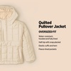 Amazon Essentials Boys and Toddlers’ Quilted Pullover Jacket(Tan)