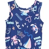 Amazon Essentials Disney | Marvel | Star Wars | Frozen | Princess Girls and Toddlers’ Knit Sleeveless Rompers, Pack of 2(2-pack Stitch Vacay)