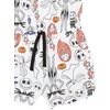 Amazon Essentials Disney | Marvel | Star Wars | Frozen | Princess Girls and Toddlers’ Knit Sleeveless Rompers, Pack of 2(Grey White Doodles)