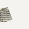 Amazon Essentials Girls’ Cotton Stretch Jersey Patch Pocket Skort with Pockets(Black/French Stripe)