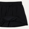 Amazon Essentials Girls’ Cotton Stretch Jersey Patch Pocket Skort with Pockets(Black/French Stripes)