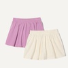Amazon Essentials Girls’ Cotton Stretch Jersey Patch Pocket Skort with Pockets(Oatmeal Heather/Mauve)
