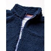 Amazon Essentials Girls’ Faux Sherpa Fleece Full-Zip Jacket, Lined(Washed Navy)