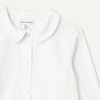Amazon Essentials Girls’ Long Sleeve Poplin Peter Pan Shirt(Bright White)