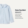 Amazon Essentials Girls’ Long Sleeve Poplin Peter Pan Shirt(Cornflower Blue)