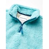 Amazon Essentials Girls’ Long Sleeve Sherpa Fleece Quarter-Zip Pullover Jacket, Insulated(Aqua Blue)