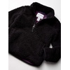 Amazon Essentials Girls’ Long Sleeve Sherpa Fleece Quarter-Zip Pullover Jacket, Insulated(Black)