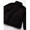 Amazon Essentials Girls’ Long Sleeve Sherpa Fleece Quarter-Zip Pullover Jacket, Insulated(Black)