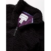 Amazon Essentials Girls’ Long Sleeve Sherpa Fleece Quarter-Zip Pullover Jacket, Insulated(Black)