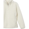 Amazon Essentials Girls’ Long Sleeve Sherpa Fleece Quarter-Zip Pullover Jacket, Insulated(Ivory)