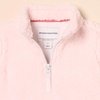 Amazon Essentials Girls’ Long Sleeve Sherpa Fleece Quarter-Zip Pullover Jacket, Insulated(Light Pink)