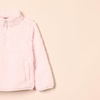 Amazon Essentials Girls’ Long Sleeve Sherpa Fleece Quarter-Zip Pullover Jacket, Insulated(Light Pink)