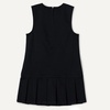 Amazon Essentials Girls’ Pleated Hem Dress(Black)
