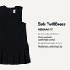 Amazon Essentials Girls’ Pleated Hem Dress(Black)