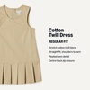 Amazon Essentials Girls’ Pleated Hem Dress(Khaki Tan)