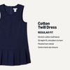 Amazon Essentials Girls’ Pleated Hem Dress(Navy)