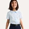 Amazon Essentials Girls’ Short Sleeve Peter Pan Collar Shirt(Bright White)