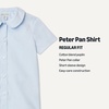 Amazon Essentials Girls’ Short Sleeve Peter Pan Collar Shirt(Cornflower Blue)