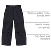 Amazon Essentials Girls Water-Resistant Ski & Snow Pants(Black)
