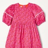 Amazon Essentials Girls and Toddlers’ 100% Cotton Puff-Sleeve Fit & Flare Dress(Hot Pink Posey Floral)