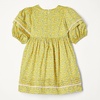 Amazon Essentials Girls and Toddlers’ 100% Cotton Puff-Sleeve Fit & Flare Dress(Lemon Posey Floral)