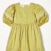 Amazon Essentials Girls and Toddlers’ 100% Cotton Puff-Sleeve Fit & Flare Dress(Lemon Posey Floral)