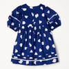 Amazon Essentials Girls and Toddlers’ 100% Cotton Puff-Sleeve Fit & Flare Dress(Navy Abstract Dots)